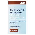 ベクラゾーンノンフロン吸入器　Beclazone、ベクロメタゾン無水100mcg 200MD 箱